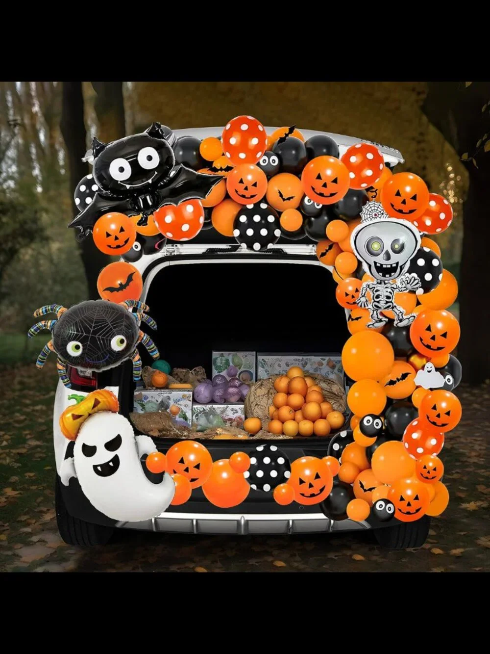 ☀️ Halloween Trunk or Treat Balloon Arch Kit SUV Garage Archway Decor NWT
